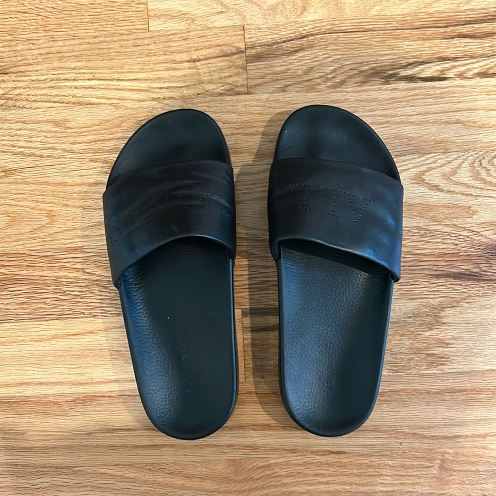 AllSaints leather slides